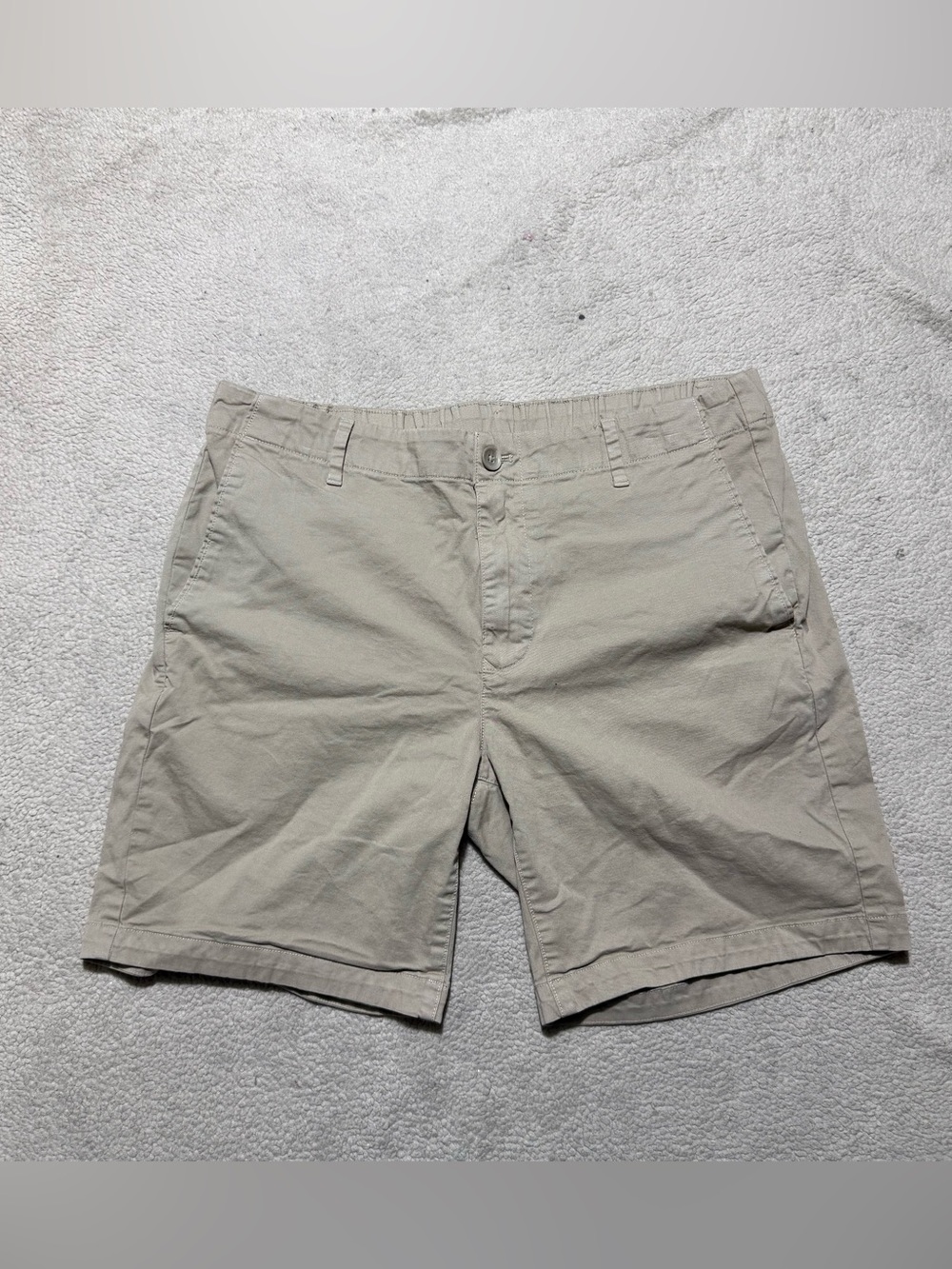 Bonobos Shorts Mens Medium Beige Mid Rise Stretch Organic Cotton Chino 30x7‎